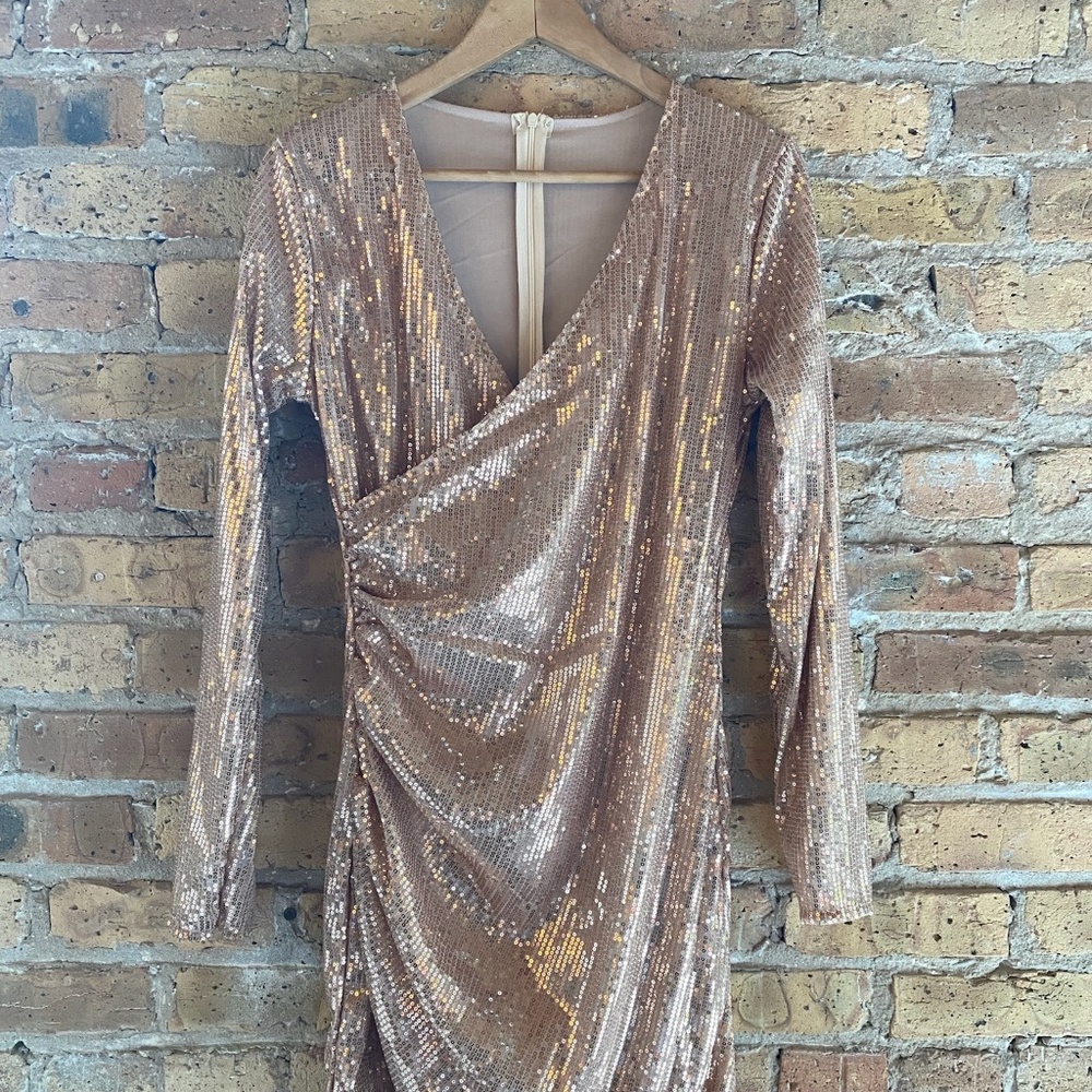 Champagne Sequin Dress